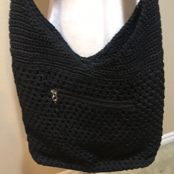 THE SAK- Black Woven 5 Pocket Shoulder Bag - Picture 4 of 14